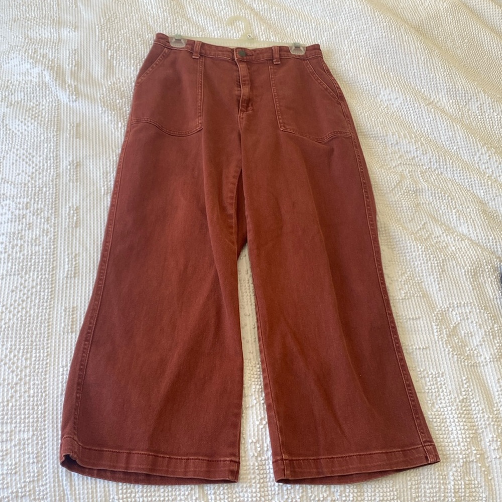 Burnt Orange Wide-Leg Pants
